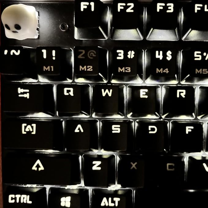 Ghost Artisan Handmade Premium Cute Resin Keycap for Custom Cherry MX Gaming Mechanical Keyboard, 1U ESC Escape DIY Personalised Halloween Key