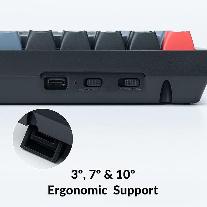 Keychron K4 Pro 96% Custom Wireless Mechanical Keyboard with Hot-Swappable K Pro Brown Switch, QMK/VIA Programmable Macro Bluetooth/Wired Keyboard White LED Backlit for Mac Windows Linux - Black
