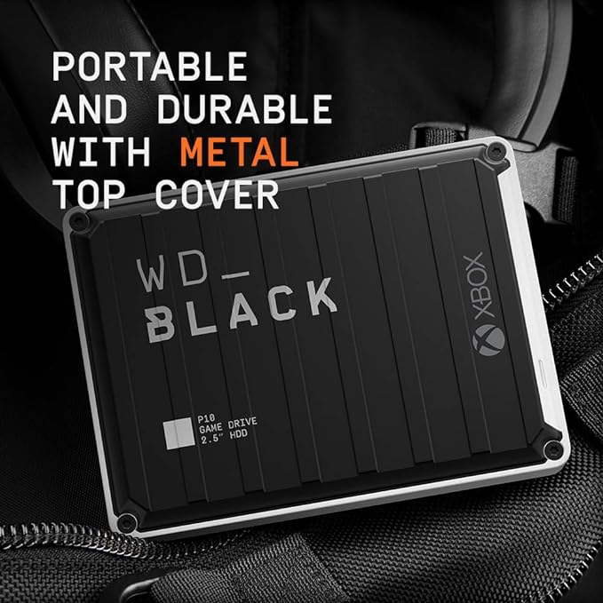 WD_Black 6TB P10 Game Drive for Xbox - 1-Month Xbox Game Pass, Portable External Hard Drive for On-The-Go Access to Your Xbox Game Library - WDBZRG0060BBK-WESN