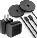 Magnetic Wireless Charger for iPhone 17 16,2Pack 6FT Wireless iPhone Charging Fast Mag-Safe Charger with Apple USB C Charging Block for iPhone 17 Pro max/17Air/16/15/14/13/12/11/AirPods Pro 3/2-Black