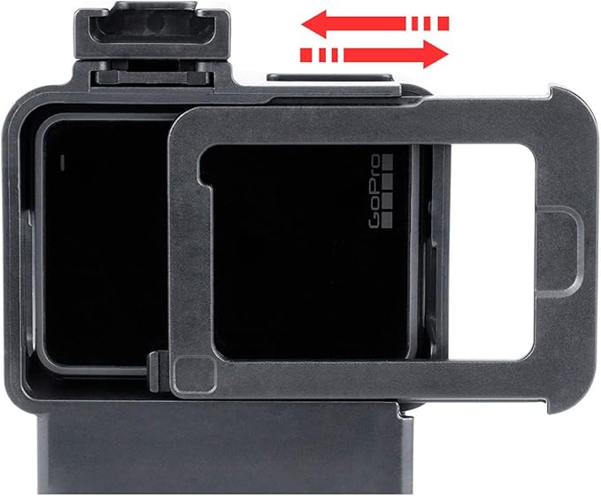 V2 Housing Case Vlogging Frame with Microphone Cold Shoe Mount Compatible for GoPro Hero 7 6 5 Mic Audio Adapter Action Camera Accessories