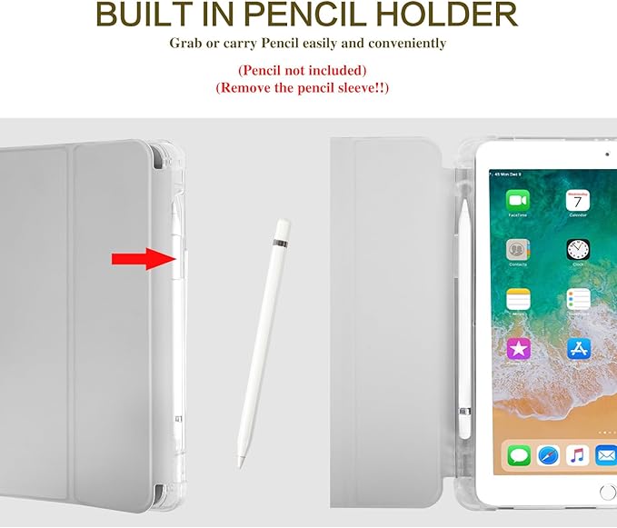Vimorco for iPad 9th/8th/7th Generation Case 10.2 Inch, fit iPad Air 3rd Generation Case 10.5-inch, for iPad Pro 10.5 Inch Cases Pencil Holder/2 Viewing Stands/Typing Stand/Slim, Ocean Beach