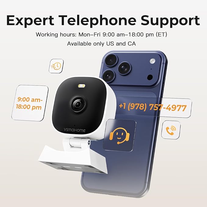2K Cameras for Home Security,Indoor/Outdoor for Baby/Elder/Pet Monitoring with Phone app,Wired Plug&Play,Color Night Vision,2-Way Audio & 24/7 Recording,Support 128G Card ( Not Included),4-Pack