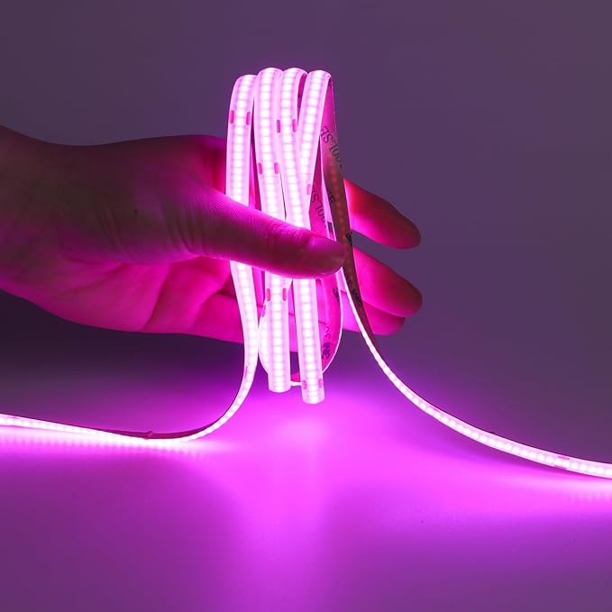 DC 5V USB COB Violets LED Strip Light USB Powered Dimmable IP65 Waterproof 6.6ft/2M 640LEDs with Dimmer High Brightness Flexible LED Tape Lights