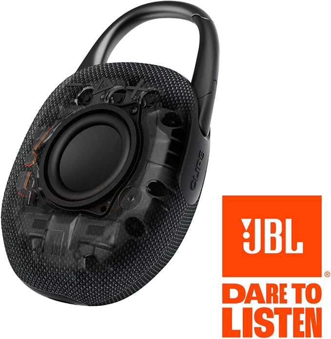 JBL Clip 5 - Ultra-Portable, Waterproof & Dustproof Bluetooth Speaker, Big JBL Pro Sound with Punchy bass, Integrated Carabiner, Up to 12 Hours of Play, Made in Part with Recycled Materials (Pink)