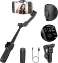 AOCHUAN 3-axis Gimbal Stabilizer for iPhone w/Built-in 7.8' Extension Rod, Smartphone Gimbal w/AI Tracking, Portable Phone Holder for iPhone & Android w/Full-Screen OLED Display, Smart V8(Black)