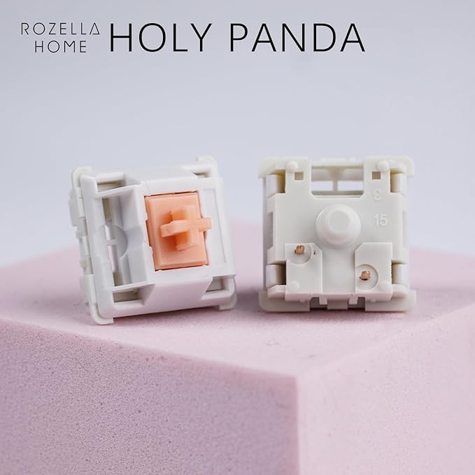 Holy Panda Mechanical Keyboard Switch, 3Pin Pre Lubed, 67g Extended Spring, Enhance Tactile Plate Mounted MX Switch(10 Pack)