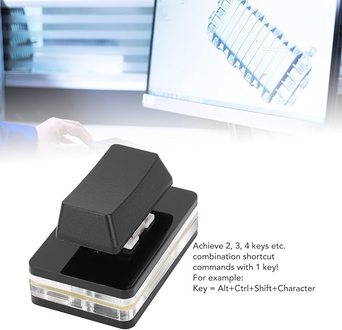 Zyyini USB Single But ton Keyboard, User Defined USB Buttons Single Keyboard, RGB Mechanical Red Switch keapd,Customize Programmable Macro Keyboard OSU Keypad One Key Control for PC