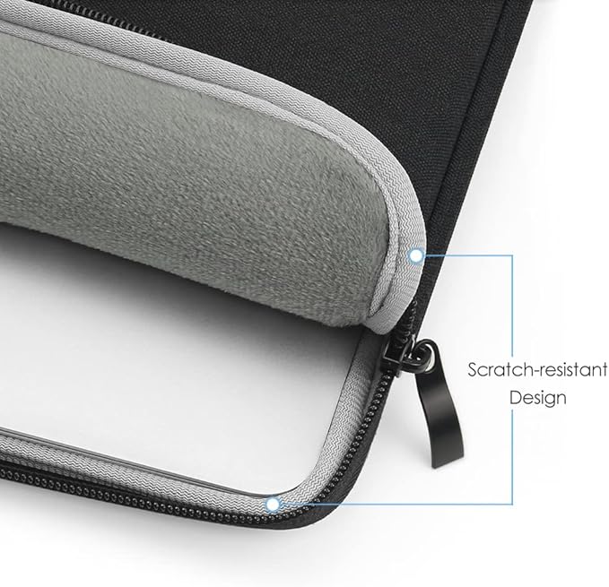 ProElife 12-Inch Laptop Tablet Sleeve Case for 2024-2014 Surface Pro 4/5/6/7/7+/8/9/10|Surface Laptop Go 1/2/3 12.4"|iPad Pro 12.9'' M2|Galaxy Tab S8+/S7+ Bag Water-Resistant Cover (Black)