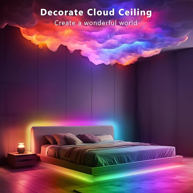 DAYBETTER Smart IC LED Strip Lights, BGRIC LED Lights for Bedroom, DIY Multiple Colors on One Line, App Control Color Changing Strip Lighting Music Sync Home Decor 16.4 ft (Pack of 2)
