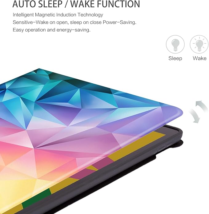 iPad 9th Generation Case, iPad 8th/7th Generation Case, iPad Case 9th Generation,iPad 10.2 Case Multi-Angle Adjust Stand Auto WakeSleep,Gradient Triangle