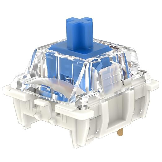 Gateron G Pro 3.0 Blue Switches for Mechanical Keyboard,3-Pin 60gf Clicky/Pre-Lubed/Pin-Enhanced Switches(90pcs,Blue)