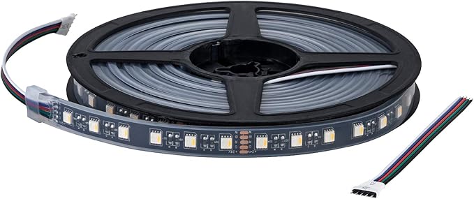 BTF-LIGHTING RGBW LED Strip Lights,UL Listed,5050 4 Colors in 1 RGB + 2700K-3000K Warm White,24V DC,16.4ft/5m 60LEDs/m 12mm Black PCB, IP67 Waterproof for Home Decoration(No Adapter or Controller)