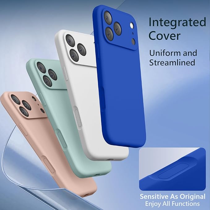 FireNova Magnetic for iPhone 17 Pro Case, Compatible with MagSafe, [Integrated Silicone Camera Control Button] [Camera Protection] Anti-Scratch Microfiber Lining Phone Case, 6.3", Klein Blue