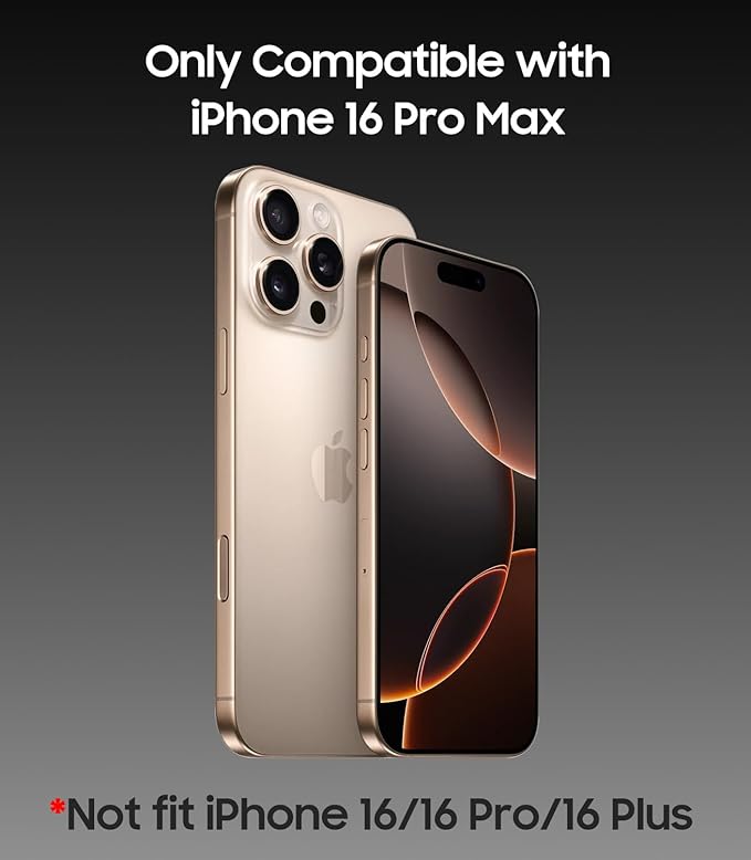 MAKAVO Magnetic for iPhone 16 Pro Max Case, Compatible with MagSafe, Built-in Camera Lens Protector, Logo View, Military Grade Drop Protection Phone Cover, Green