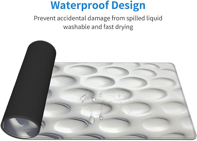 Golf Ball Mouse Pad, Golf Large Big Gaming Mouse Pad Desk Pad, Mousepad with Non-Slip Rubber Base, Extended XXL Mouse Mat for Computer Laptop Office Accessories