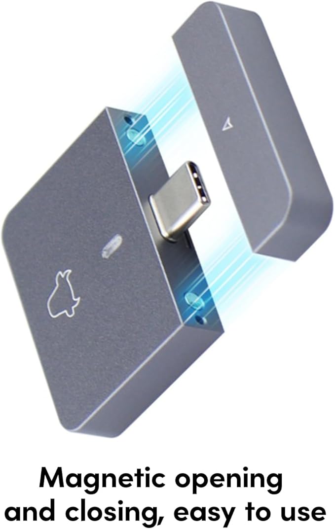 BIBABLYKE NVMe 2230 SSD Enclosure Box USB C A 10Gbps Fast Data Transfer Supports PCIe SSD No Driver Needed Aluminium Alloy