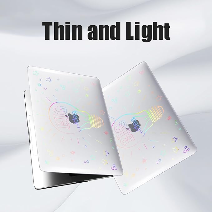DTangLsm for MacBook Pro 14 inch Case 2026 M5, 2025-2021 M4 M3 M2 M1 A3426 A3427 A3434 A3112 A3185 A3401 A2918 A2992 A2779 A2442, Plastic Hard Cover for MacBook Pro 14 Case&Keyboard Skin, Big Bulb