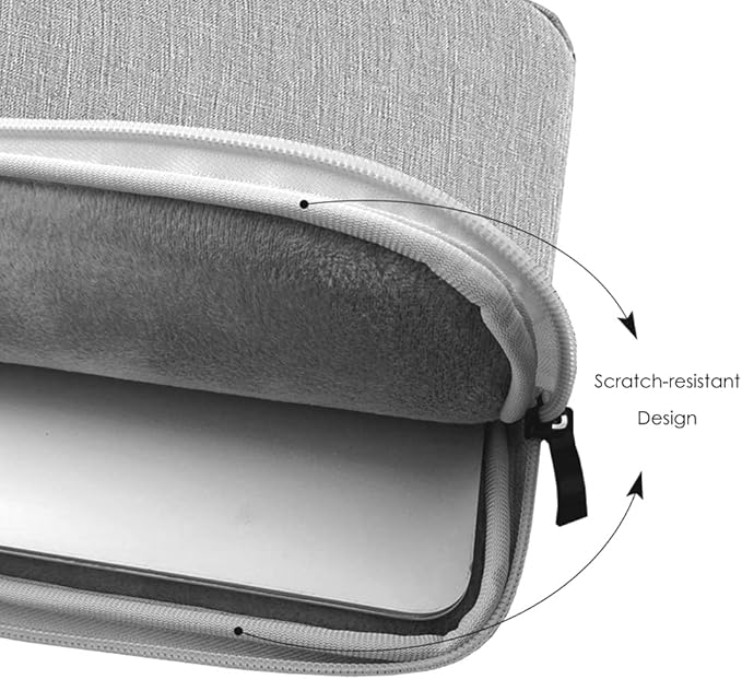 ProElife 12-Inch Laptop Tablet Sleeve Case for 2024-2014 Surface Pro 4/5/6/7/7+/8/9/10|Surface Laptop Go 1/2/3 12.4"|iPad Pro 12.9'' M2|Galaxy Tab S8+/S7+ Bag Water-Resistant Cover (Gray)