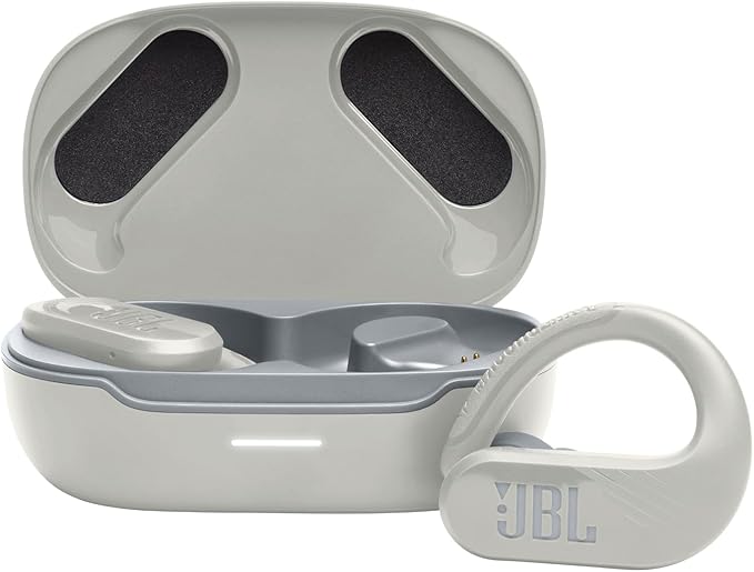 JBL Endurance Peak 3 - Dust and Water Proof (IP68) True Wireless Active Earbuds, JBL Pure Bass Sound, Up to 50 Total Hours of Playback with Speed Charge, Ambient Aware & Talk Thru (White)