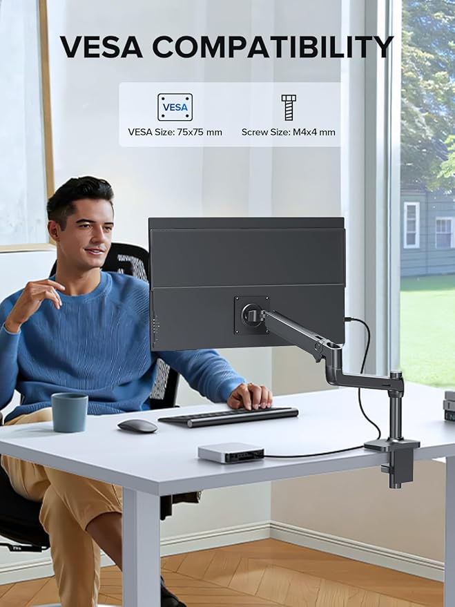 UPERFECT 24.5" Portable Monitor 240Hz Gaming Monitor 2000:1 Contrast FreeSync 0.1ms Fast IPS Large Screen, Built-in 180° Adjustable Stand/VESA, USB-C HDMI Second Screen for Laptop, Phone, Game Console