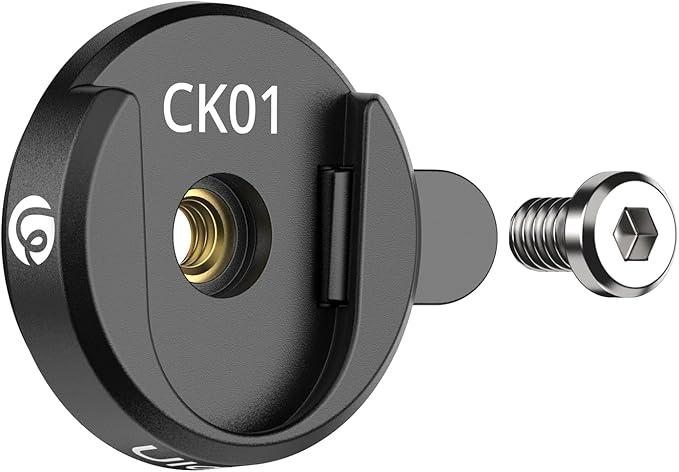 ULANZI CK01 Cka Quick Release Base Set Camera Accessories, Quick Setup Kit with 1/4'' Screw for GoPro DJI Insta360 AKASO Action Cameras, Small Camera and Lights Super-Quick Switching
