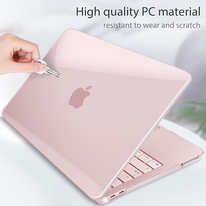 Tuiklol for 2026 MacBook Neo 13 Inch A18 Pro Chip Case, (Model A3404) Anti-Scratch Anti-Drop Slim Hard PC Shell Case with Shockproof Protective MacBook Neo Laptop Cover, Clear-Pink