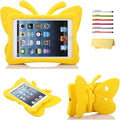 Kids Case for Apple iPad Mini 5/Mini 4/Mini 3/Mini 2/Mini 1 with kickstand Soft EVA Foam Lightweight Shockproof Stand Cover for iPad Mini 5th/4th/3rd/2nd/1st Generation 7.9", Yellow Butterfly