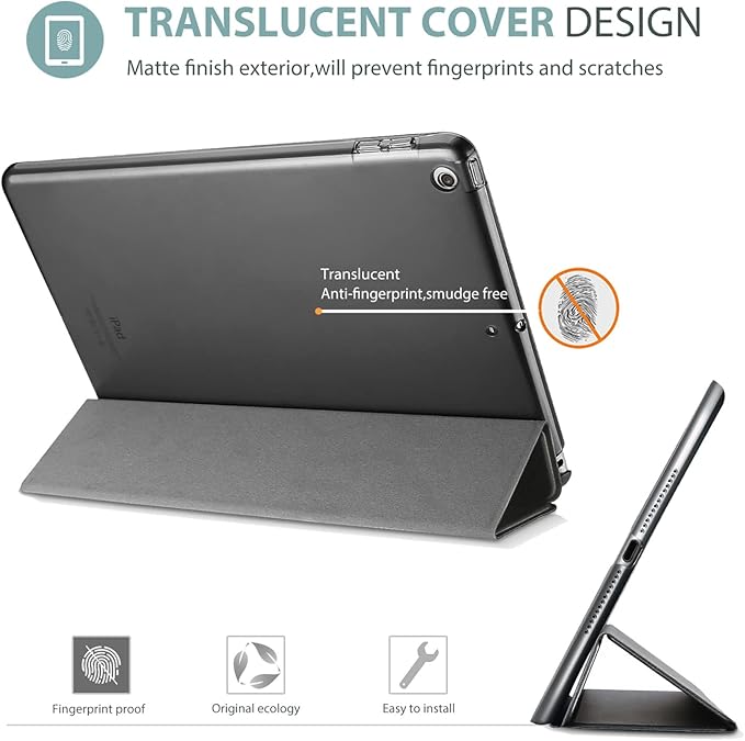 ProCase Smart Case for iPad 9.7 Inch iPad 6th/5th Generation 2018 2017(Model: A1893 A1954 A1822 A1823), Ultra Slim Lightweight Stand Cover with Translucent Frosted Back -Metallic