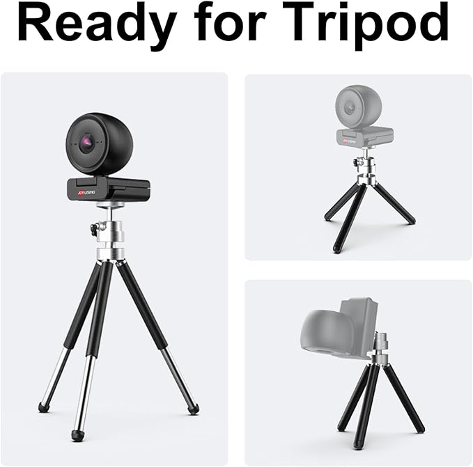 JOYUSING Flip600R 4K Webcam for PC - Ultra 4K HD Webcam with Tripod, PDAF Autofocus, Noise-Cancelling Mics, 79° FOV, Auto Light Correction, Privacy Cover, Streaming Camera for Gaming/Beauty
