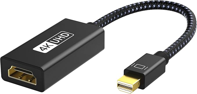 IVANKY 4K Active Mini DisplayPort to HDMI Adapter, 4K@60Hz, Thunderbolt 1&2 to HDMI [0.24m/0.65FT, Super Slim] Mini DP to HDMI Adapter for MacBook Air/Pro, Surface Pro/Dock/Book, Monitor, Projector