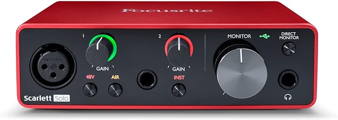 Sennheiser Professional MK 4 Cardioid Condenser Studio Microphone & Focusrite Scarlett Solo 3rd Gen USB Audio Interface, for the Guitarist, Vocalist, Podcaster or Producer