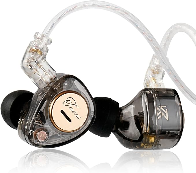 KZ Taurus in Ear Monitor Headphones, Horizontal 2DD Gaming Earbuds Wired IEM in Ear Headphones, Noise Cancelling Ear Buds Sound Localization in-Ears for Singers Musicians Audiophiles