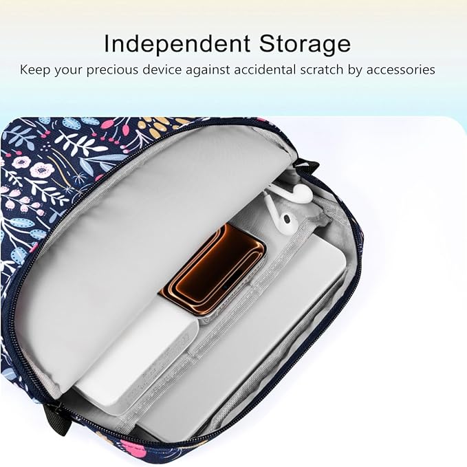 TiMOVO Laptop Sleeve Bag for MacBook Neo 13 inch 2026 Model A3404 with A18 Pro Chip, Handle Carrying Case with Shoulder Strap, Colorful Flower