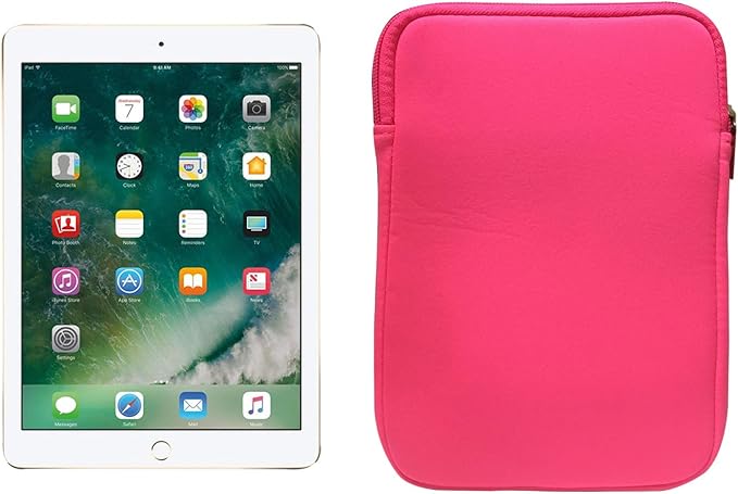 7-8 Inch Tablet Carrying Sleeve Bag, Protective Neoprene Zipper Case Cover for New iPad Mini 5th Generation 7.9" 2019, iPad Mini 5 4 3 2 1, Galaxy Tab A 8.0 2018, NeuTab 7" - Magenta