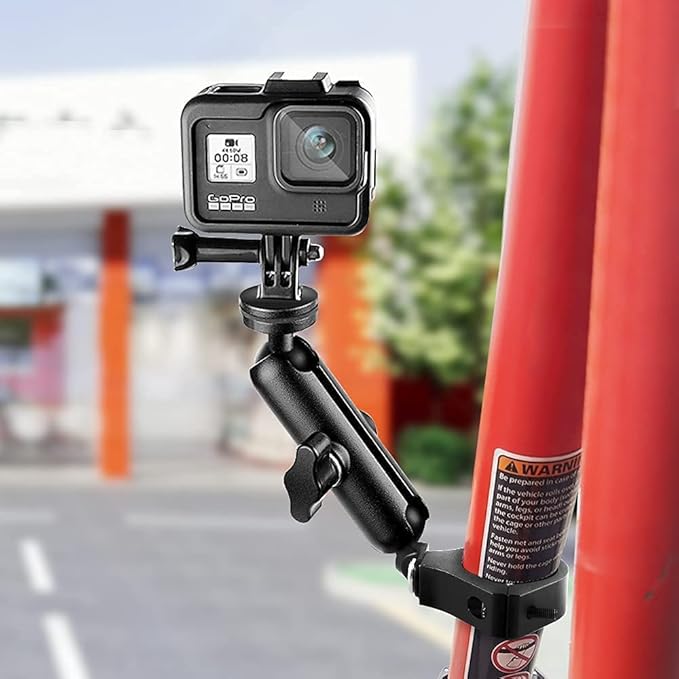 UTV ATV Camera Mount Holder 360°GoPro Roll Bar Mount Accessories Action Cameras Accessory for 1.75"-2" Roll Bar and tube