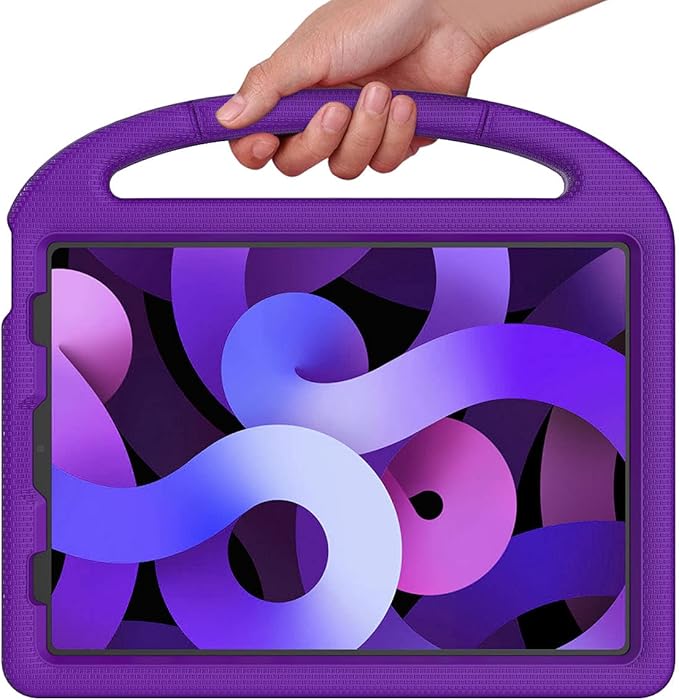 SUPLIK Kids Case for iPad Air 5th/4th Generation (10.9 inch,2022/2020), Built with Screen Protector, iPad Air 5 Kidproof Case with Handle Stand for Apple iPad Air Gen 4/5&Pro 11 Old Version, Purple