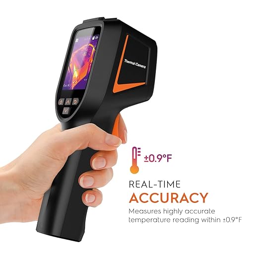 Amcrest Thermal Imaging Camera (256 x 192 Resolution), Commercial Thermal Imager, Handheld Thermal Camera, 49152 Pixels, Thermometer with 2.4" Color Display Screen (TPC-HT2201-TB3)
