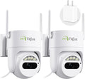 5G/2.4G Security Camera Outdoor, 3MP Wired Cameras 24/7 Recording, Plug-in Power, 360° View, Motion Tracking, Alexa, 2-Way Audio, IP66, Color Night Vision, SD/Cloud Storage(2 Pack)