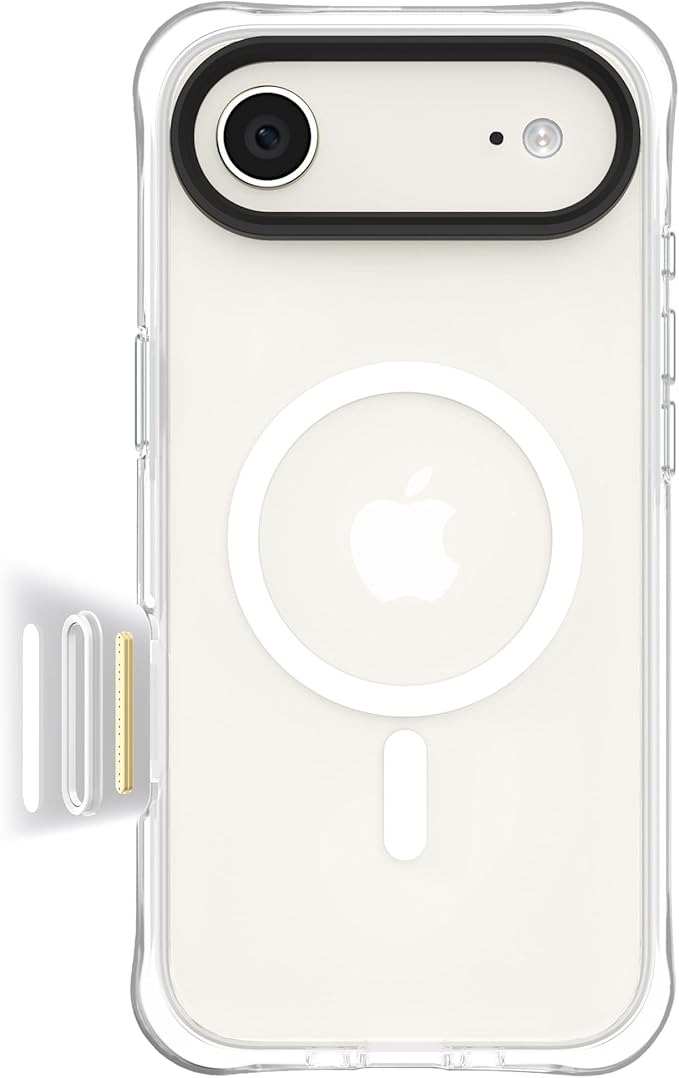 ORNARTO Air Case for iPhone Air Clear | Military-Grade Drop Protection | Camera Control Button | Compatible with MagSafe | Built-in Air Phone Cover - White