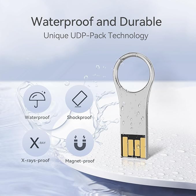 RAOYI 5 Pack 32GB Metal Key Shape USB Flash Drive, USB 2.0 Memory Stick Thumb Drives Jump Drive for PC Laptop Desktop Computer-Silver