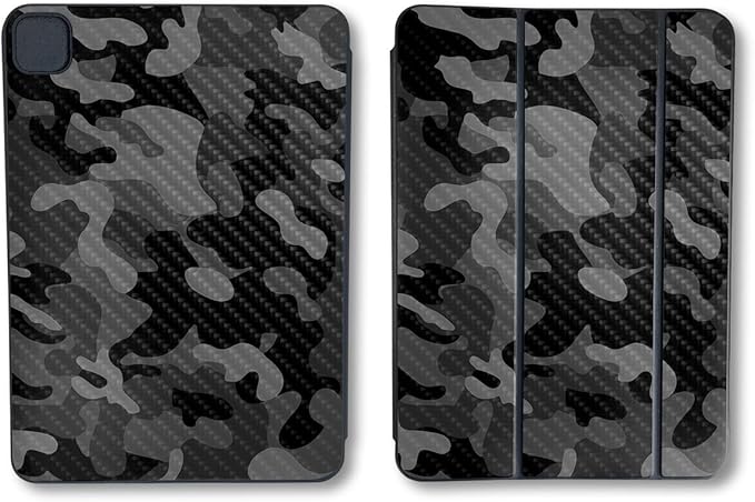 Carbon Fiber Skin Compatible with Apple Smart Folio for iPad Pro 11-inch (M4/M5) 2025 - Black Camo - Premium 3M Vinyl Protective Wrap Decal Cover | Crafted in The USA by MightySkins