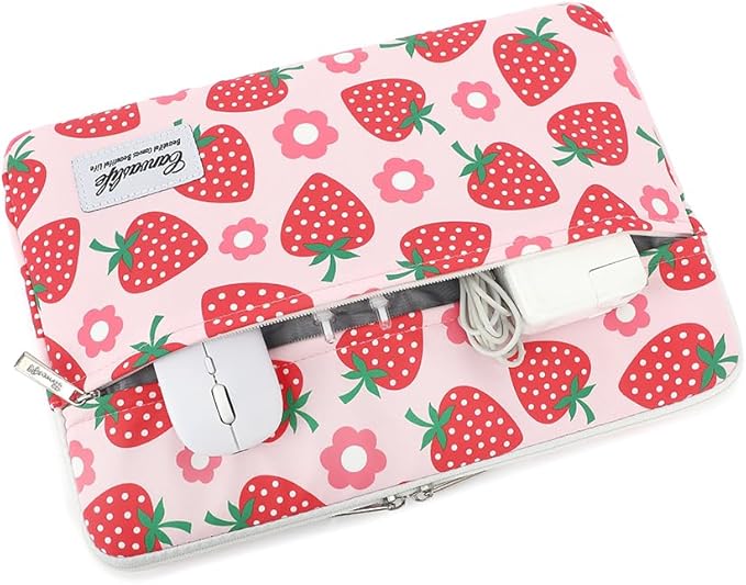 Canvaslife Patten Laptop Sleeve 14 inch 14.0 inch Laptop case Bag (Strawberry)