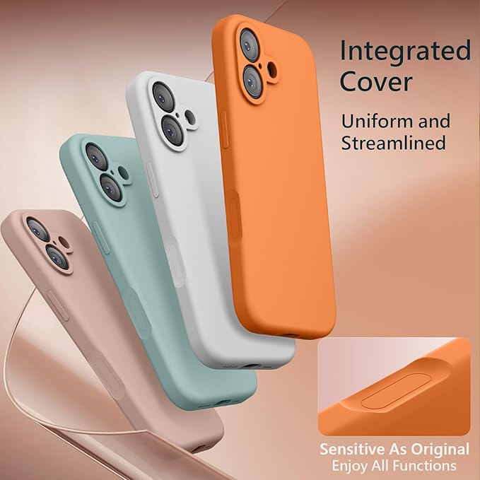 FireNova Magnetic for iPhone 17 Case, Compatible with MagSafe, [Integrated Silicone Camera Control Button] [Camera Protection] Anti-Scratch Microfiber Lining Phone Case, 6.3", Orange