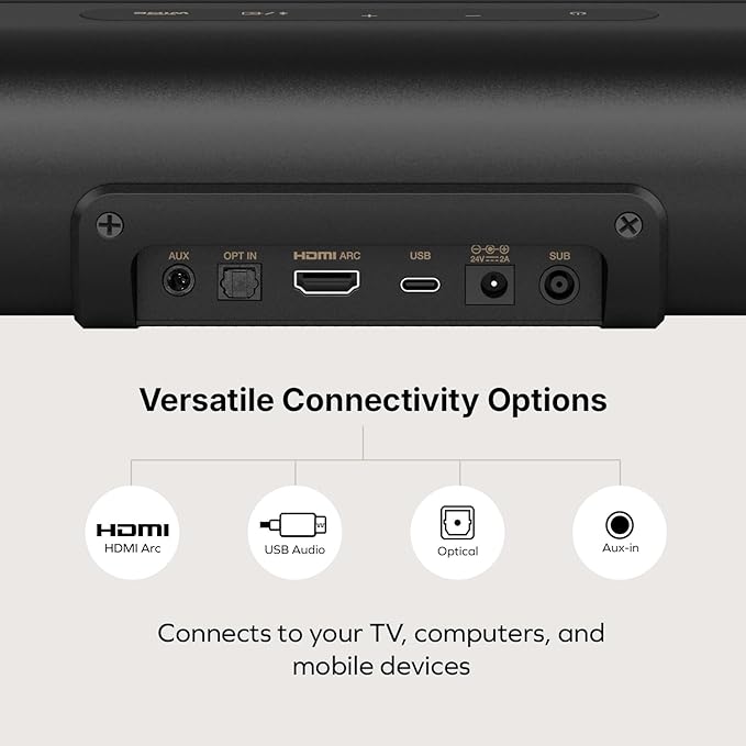 Creative Stage Pro - 2.1 Soundbar with Dolby Audio, HDMI, Bluetooth 5.3, USB Audio, for TV, PC and Mobile