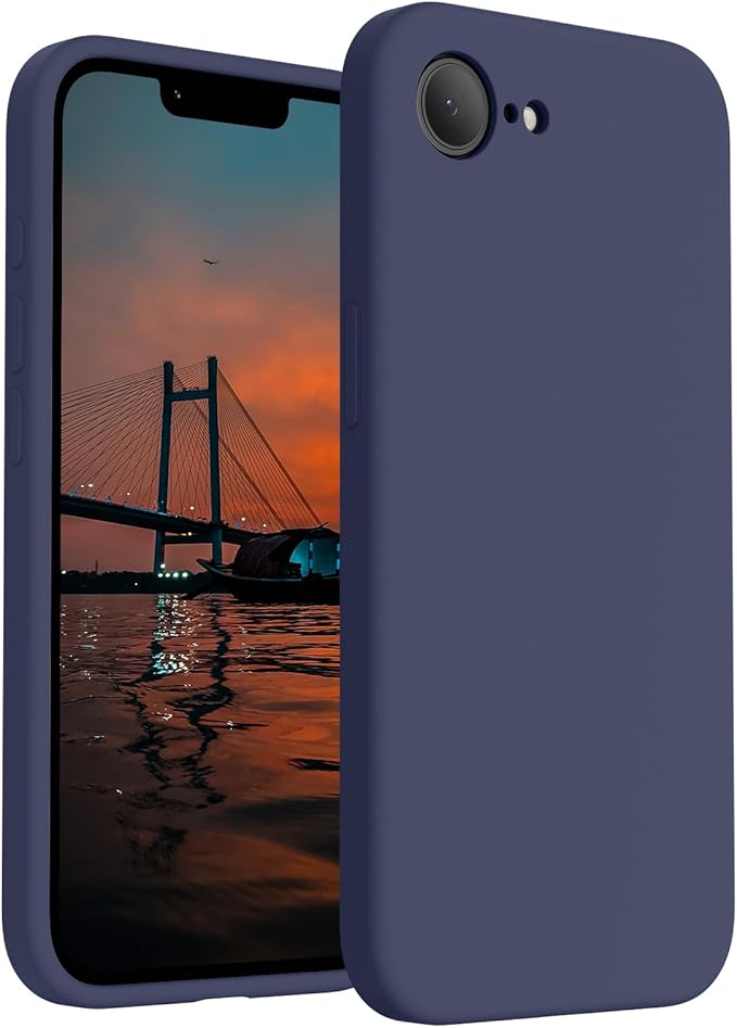 FireNova Magnetic for iPhone 17e Case/iPhone 16e Case, Compatible with MagSafe, [Silicone Camera Protection] Microfiber Lining Phone Case, 6.1", Navy Blue