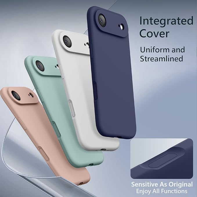 FireNova Magnetic for iPhone Air Case, Compatible with MagSafe, [Integrated Silicone Camera Control Button] [Camera Protection] Microfiber Lining Phone Case for iPhone 17 Air, 6.5", Navy Blue
