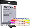 BTF-LIGHTING FCOB COB LED Strip WS2814 Smart IC RGBW 4000K, UL Listed 896LEDs/m High Density Color Chasing Uniform Light, DC24V 9.8FT 12mm Width for Home Party DIY Decor(No Adapter or Controller)