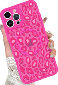 KANGHAR Case for iPhone 16 Pro Max Hot Pink Leopard Printed Pattern Cute Cheetah [Compatible with Magsafe] Protective Magnetic Case for Girls Women 6.9"