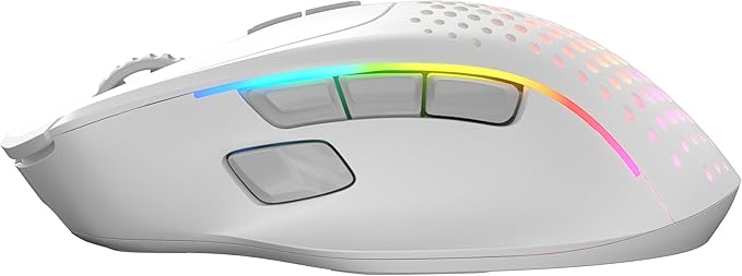 GLORIOUS Gaming Model I 2 Wireless Gaming Mouse - Hybrid 2.4Ghz & Bluetooth, 75g Superlight, 9 Buttons (2 Swappable), RGB, PTFE Feet, MMO/MOBA/FPS, Long Battery Life, Side Thumb Rest - White